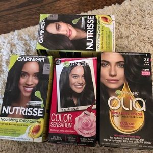 4 boxes of black hair dye